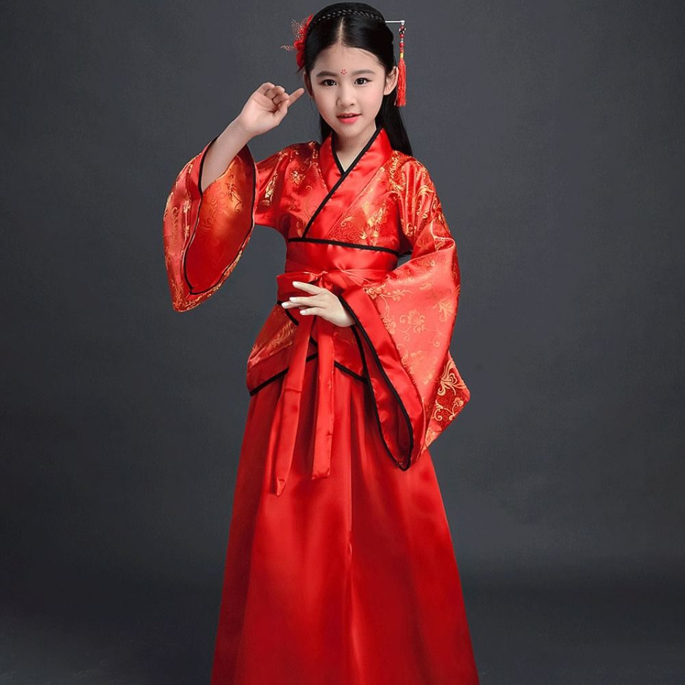 Ethnic Style Dresses - Fashion Ethnic Children's Ancient Costumes Printed