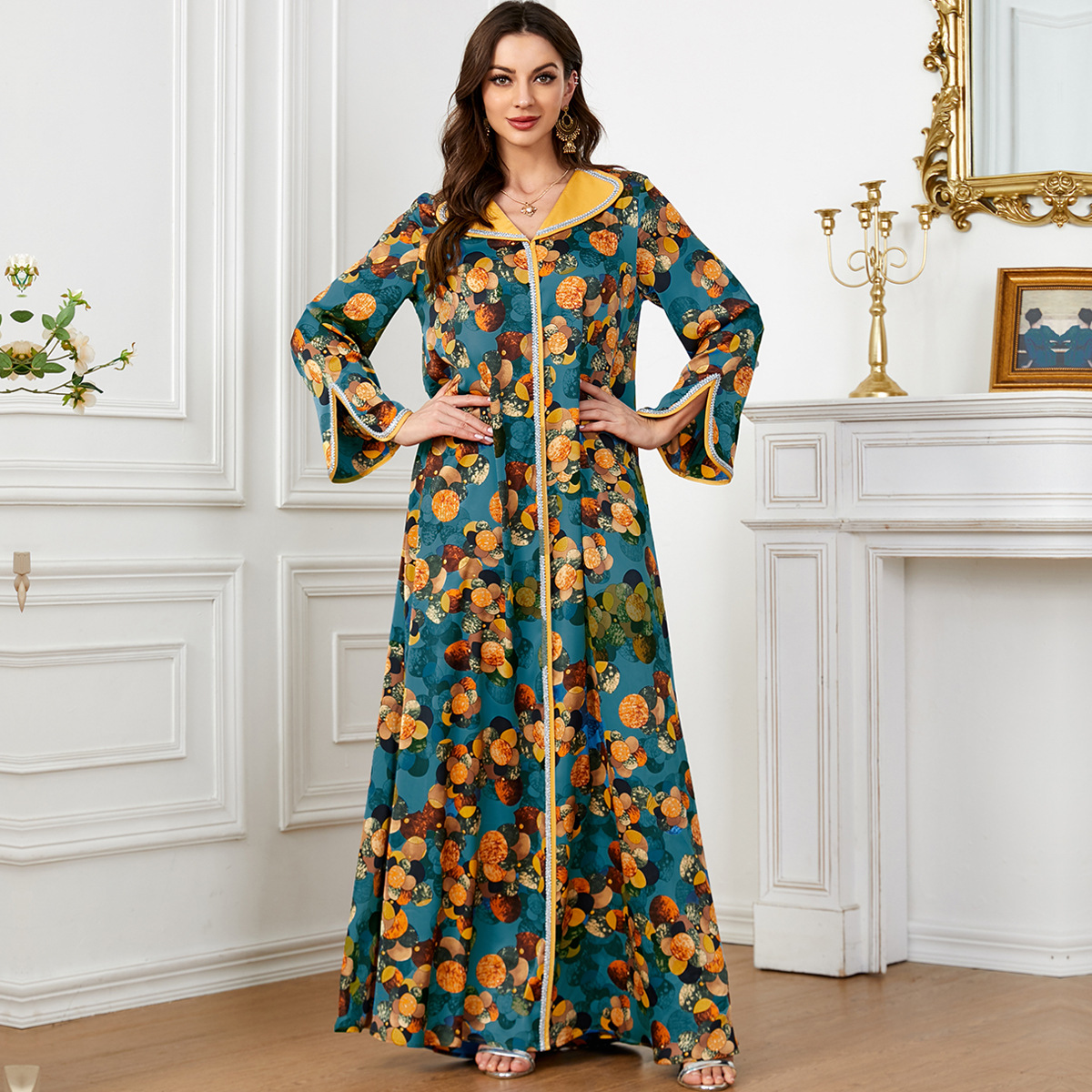 Ethnic Fashion Clothing - Fashionable Printed Dress Travel Wear Dubai