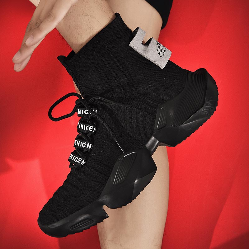 Ethnic Fashion Show Music - Plus Size Hightop High-soled Men Sport