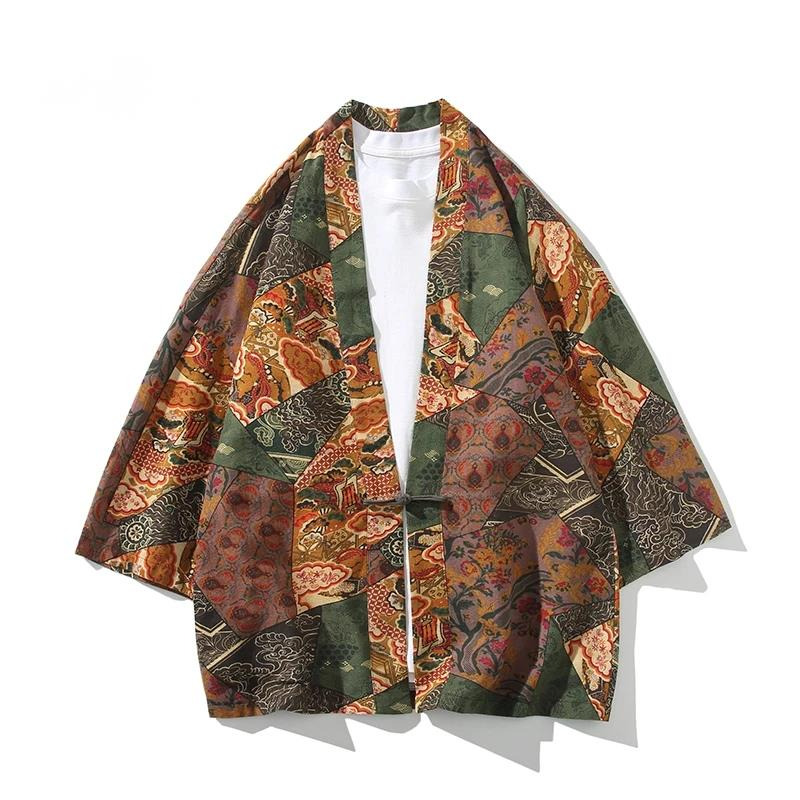 Ethnic Fashion For Men - Ethnic Style Print Yukata Men Women