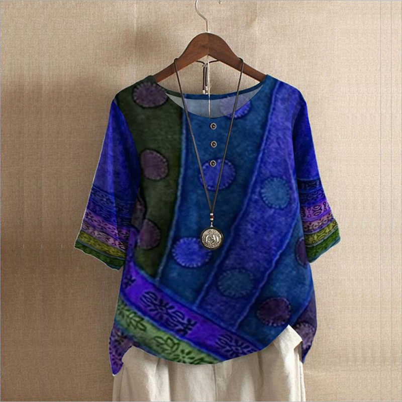 Ethnic Style Women's O-neck Di - огляд і ціна Ethnic Fashion Clothing