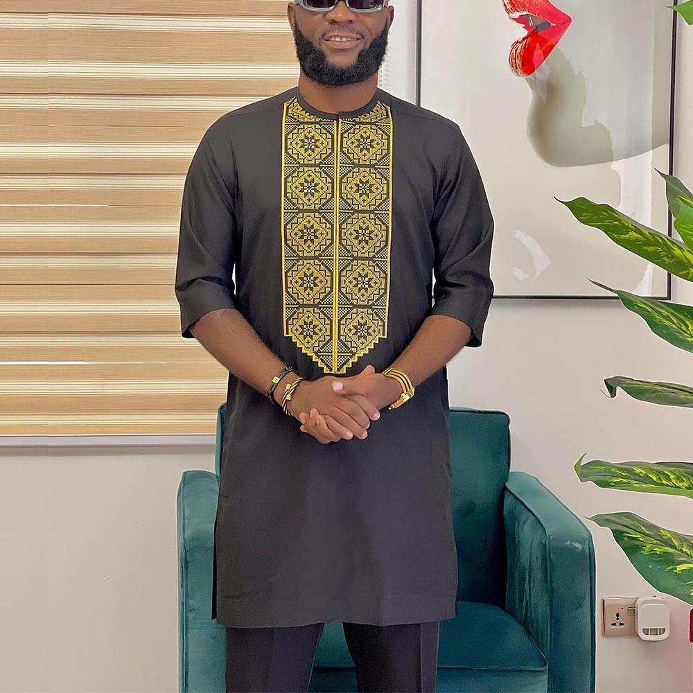 Kaunda Fashion Men's Set Slim  - огляд і ціна Dashiki Shirt Men