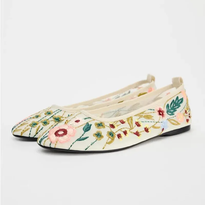 Round Toe Mesh Ballet Flats Sh - огляд і ціна Women'S Ethnic Fashion Brands