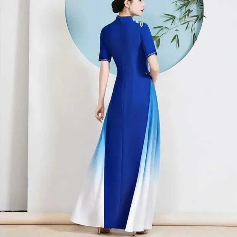 Womens Cheongsam Folk Style Vi - огляд і ціна Ao Dai Vietnam Dress