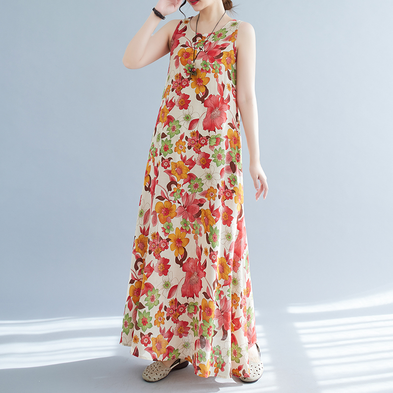 Bohemian Mid-Length Print Dres - огляд і ціна Ethnic Fashion Clothing