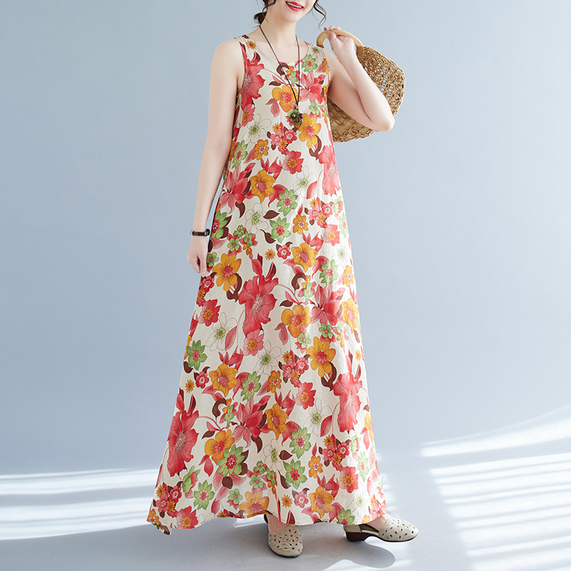 Bohemian Mid-Length Print Dres - огляд і ціна Ethnic Fashion Clothing
