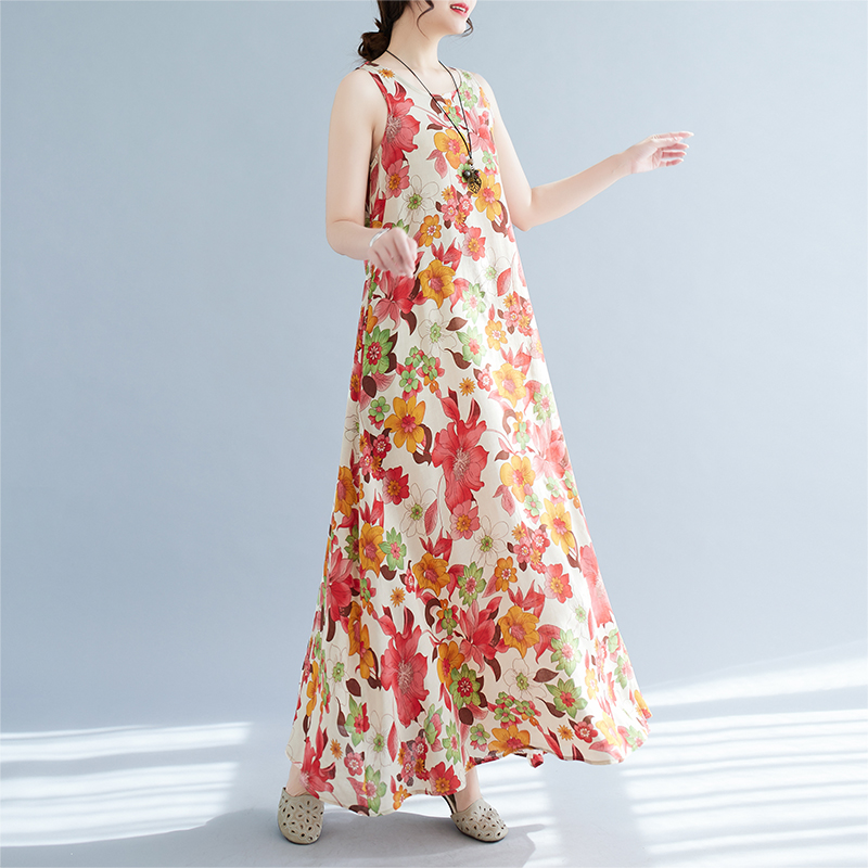 Bohemian Mid-Length Print Dres - огляд і ціна Ethnic Fashion Clothing
