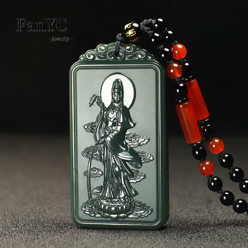Natural Hetian Jade Qingyu Gua - огляд і ціна Ethnic Fashion For Men