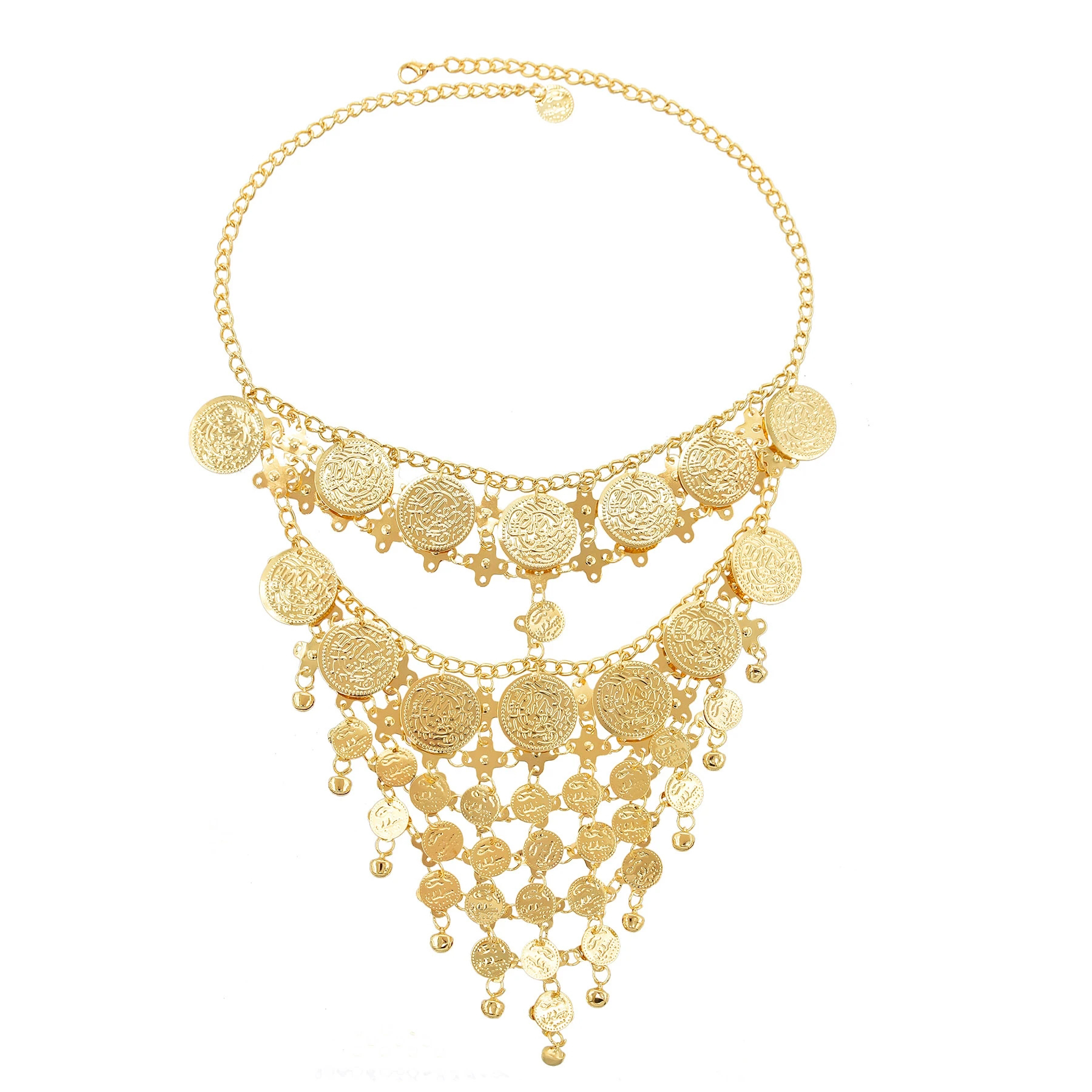 4 Golden Coin Tassel Mask Hair - огляд і ціна Fashion Ethnic Indian Clothing