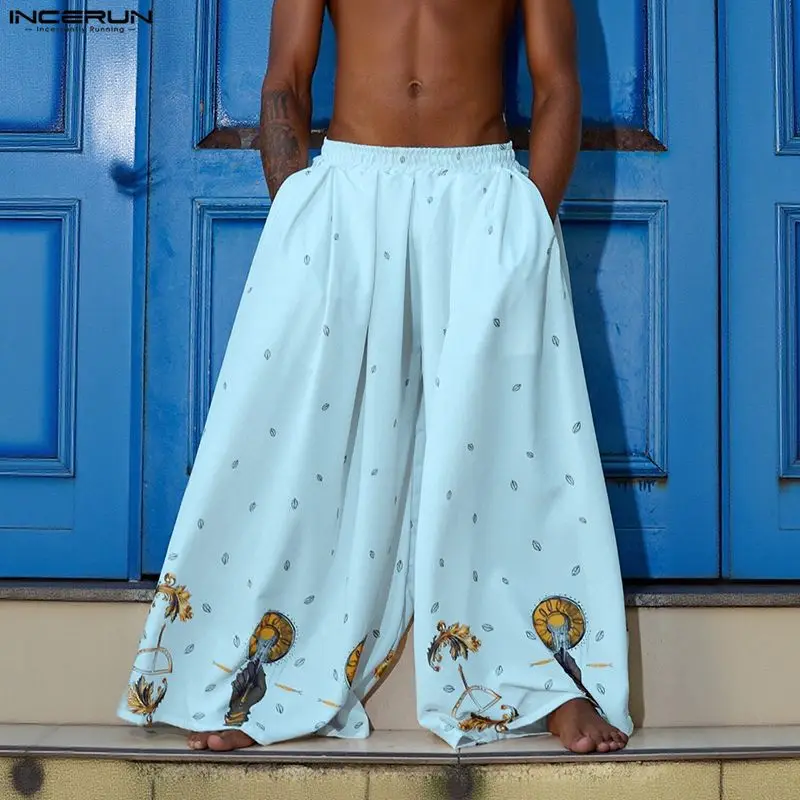 INCERUN Men Wide Leg Pants Pri - огляд і ціна Ethnic Fashion For Men