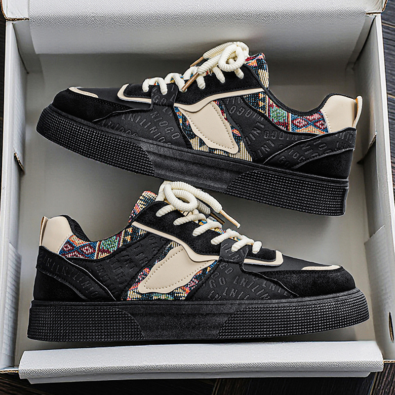 Men's Vintage Patchwork Platfo - огляд і ціна Ethnic Fashion For Men