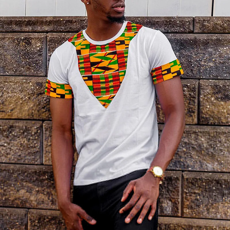 Vintage African Style T-Shirts - огляд і ціна Dashiki Shirt Men