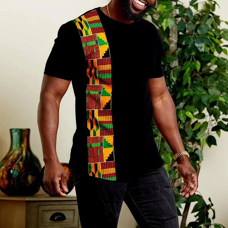 Vintage African Style T-Shirts - огляд і ціна Dashiki Shirt Men