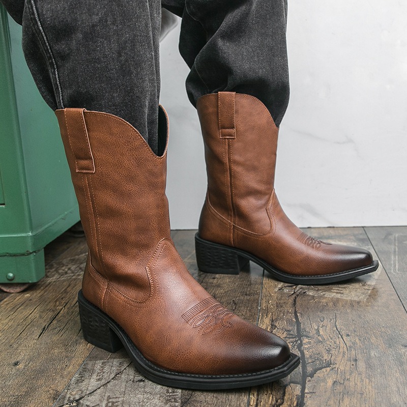 Men Boots Classic Embroidery W - огляд і ціна Ethnic Fashion For Men