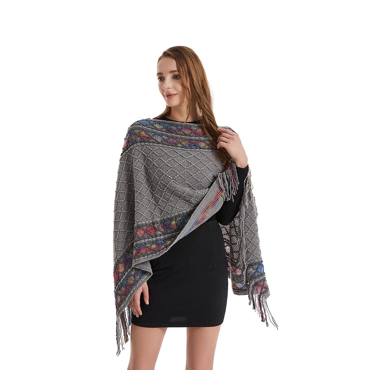 Women Spring Autumn Poncho Uni - огляд і ціна Ethnic Fashion For Ladies