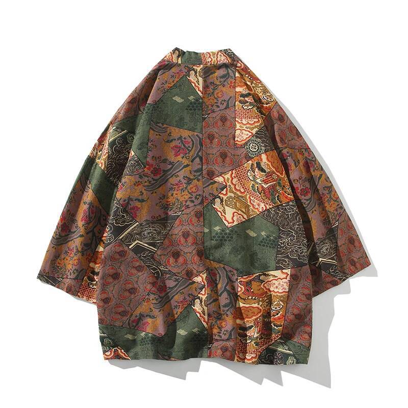 Ethnic Style Print Yukata Men  - огляд і ціна Ethnic Fashion For Men