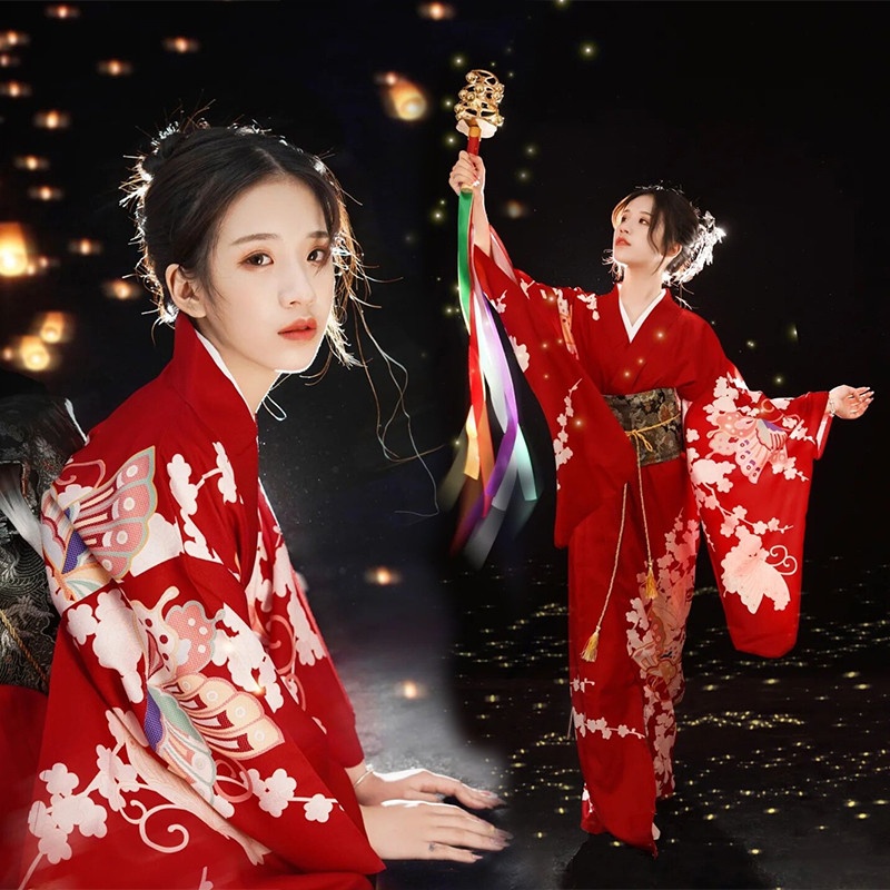 Dark Elegant Girl Kimono Photo - огляд і ціна Ethnic Style Dresses